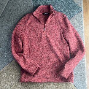NORTH FACE quarter zip fleece sweater
